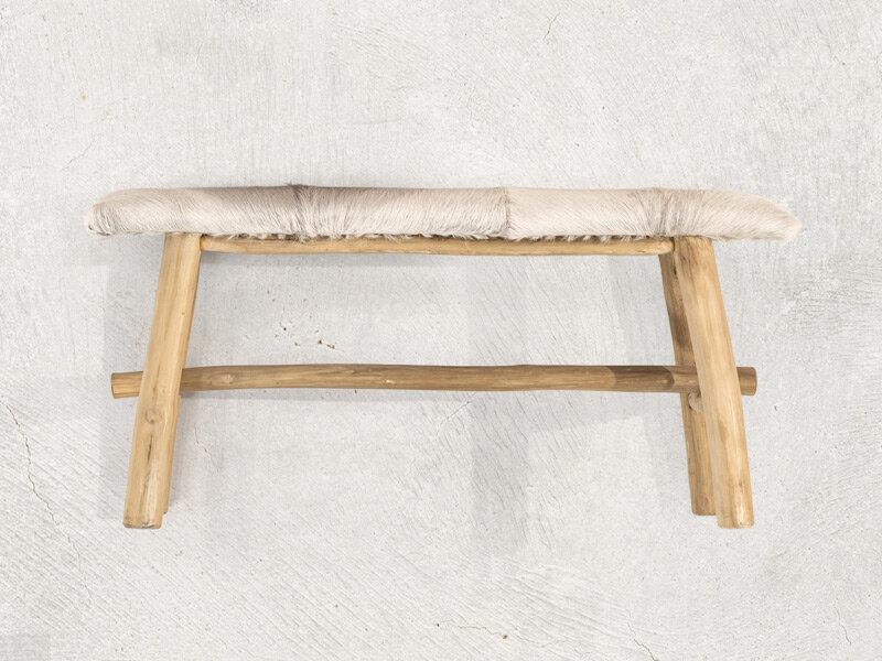 Aksel Goat Fur Bench