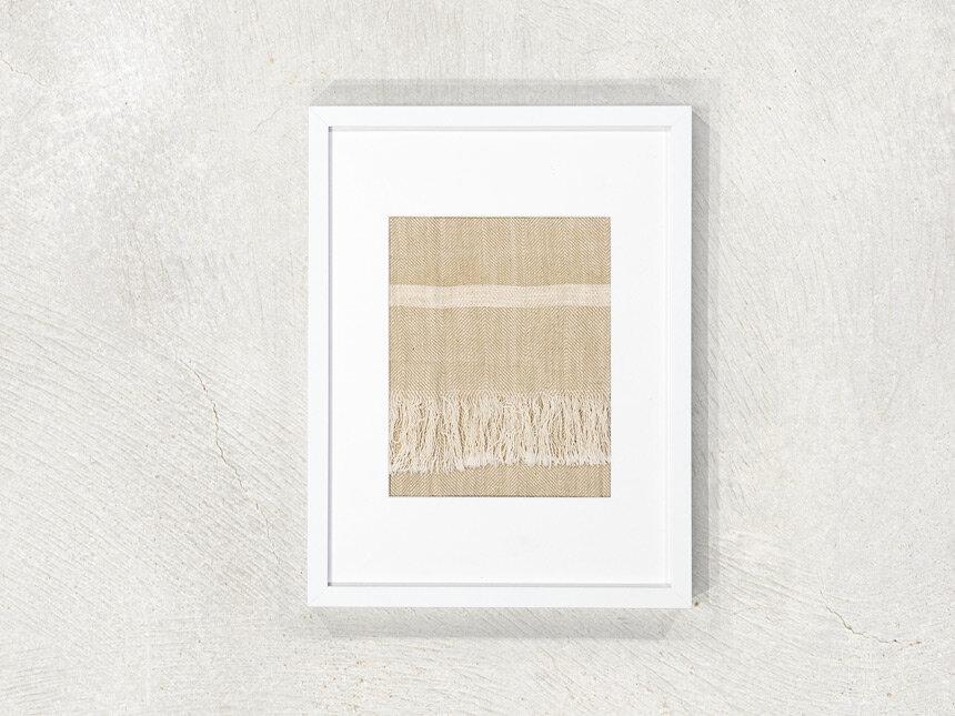 Woven White Cotton Stripe